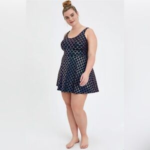 Torrid Mermaid Scoopneck Swim Dress - Torrid Size 0 (Size 12/Large)